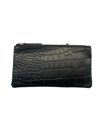 Cartera piel coco 3 cremalleras