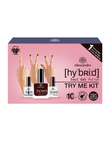 Hybrid soul gel polish try me SET ROUGE NOIR