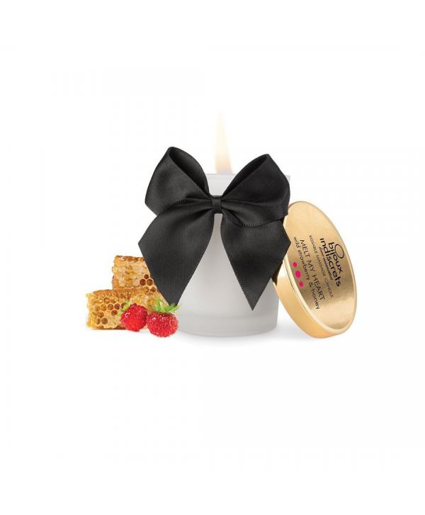 melt my heart- strawberry & honey massage candle