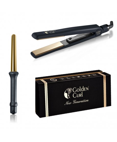 set de plancha y tenacilla GOLDEN CURL